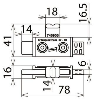 DEHN Erdungspatrone Typ D  EP NH00 VI TA 