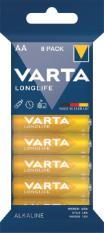 VARTA Longlife AA Mignon 8 Fol      4106 