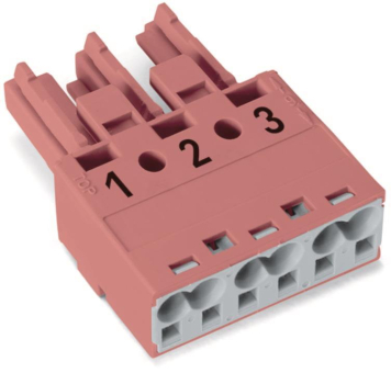 WAGO 770-283 Buchse,3-polig,Kod. B,pink 