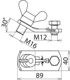 DEHN Erdanschluss1ück m. Flügelsc 775636 