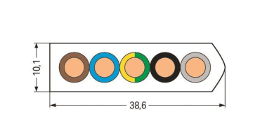WAGO 897-1051 Flachleitung,Eca,5G10 