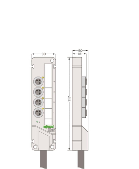 WAGO 757-443/000-005 M8-Sensor-/ 