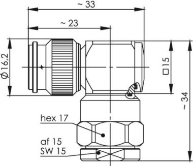 TEGA TNC-KabelwinkelStecker  J01010B0023 
