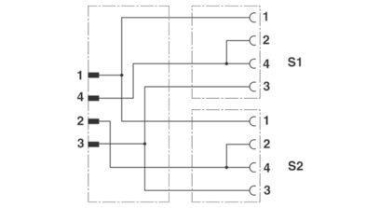 Phoenix    SAC-3P-M12Y/2X0,6-PUR/M12FR B 