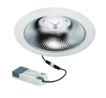 Rutec Downlight GLAN ws UGR19 hochglanz 