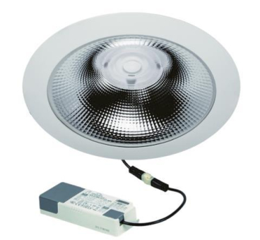 Rutec Downlight GLAN ws UGR19 hochglanz 