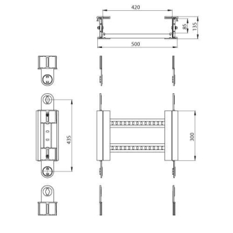 Gelenkbogen vertikal halogenfrei grau 13 