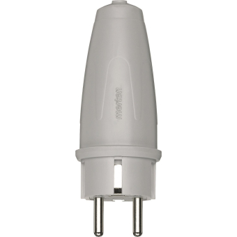 Merten PVC-SCHUKO-Stecker grau    125463 
