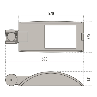 PIL LED-Strassenleuchte 4000K 37W 306598 