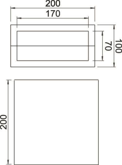 OBO FBA-F Fertigrahmen 200x200x100 rot 
