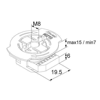 Unex Unex       Gleitmutter mit Feder M8 