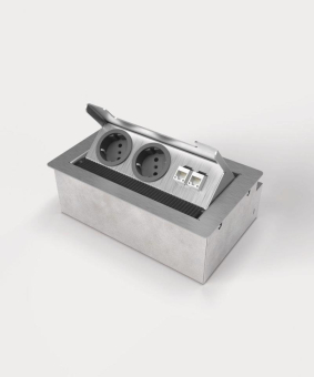 BS Tischsteckdose 3203E 2x     3203E-2-1 