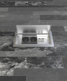 BS Bodensteckdose 3303E 2x     3303E-2-1 