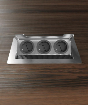 BS Tischsteckdose 3203E 2x     3203E-2-1 