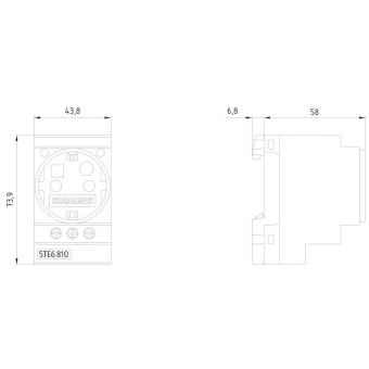 Siemens 5TE6810 Schuko-Steckdose 16A 