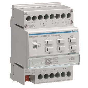 Hager Heiz.-aktor 6f KNX Secure TYMS646T 