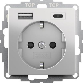 GIRA 2459600 SCHUKO-Steckdose Shutter 