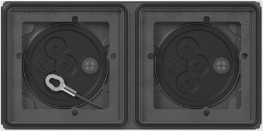 GIRA 5502902 AP-Gehäuse 2fach System 106 