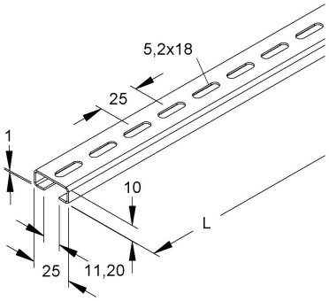 Niedax 2913/2GL Reihenschiene  2913/2 GL 