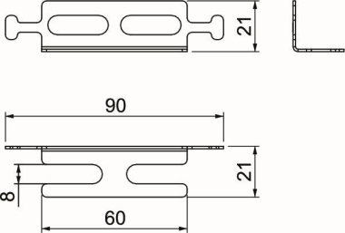 OBO LHS 20 Leitungshalter senkrecht 