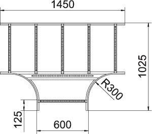 OBO LT 1160 R3 FT T-Stück f.Kabelleiter 