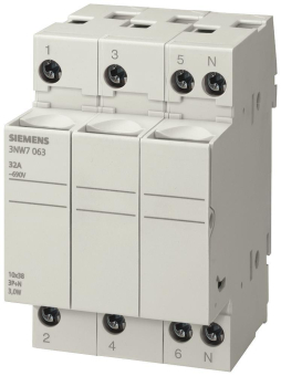 Siemens 3NW7063 Einbausicherungssockel 