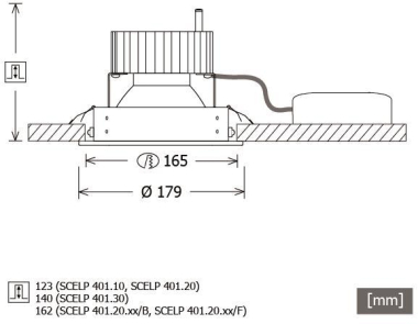 LTS Einbaustrahler     SCELP 401.3030.45 