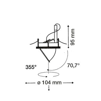 Rutec Druckguss Einbaustrahler  ALU55599 