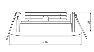 Rutec LED Einbaustr.8W      ALU57379WWOK 