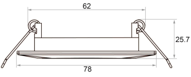 RUTEC Einbaustrahler chr. matt ALU5584-9 