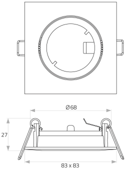 RUTEC Einbaustrahler            ALU55474 