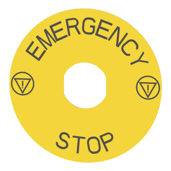 GS NOT-AUS-Schild d=90cm         ZBY8330 