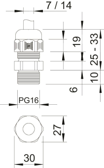 OBO V-TEC PG16 LGR Kabelverschraubung 