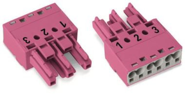WAGO 770-283 Buchse,3-polig,Kod. B,pink 