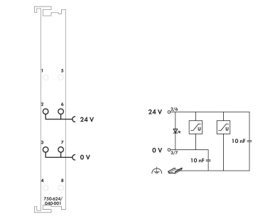 WAGO 750-624/040-001 Feldeinspeisefilter 