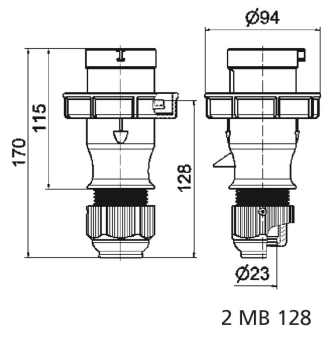 Bals Container Stecker 32A 4P 3H  210824 
