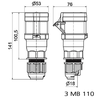 BALS CEE Kupplung 3x16A 230V        3126 