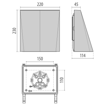 PIL LED-Wandleuchte 4000K 27W    3106354 
