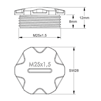 Kleinhuis Verschlussschraube M25  514M25 