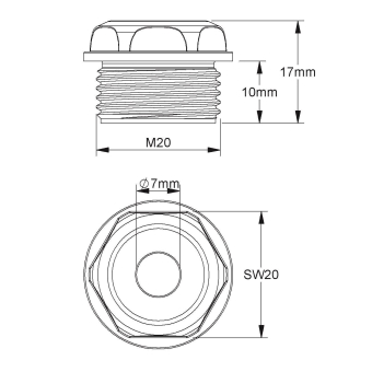 Kleinhuis Dichtungsnippel M20     485M20 