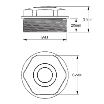 HKL Membrannippel M63               1485 