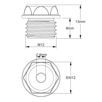 Kleinhuis Dichtungsnippel M12     485M12 