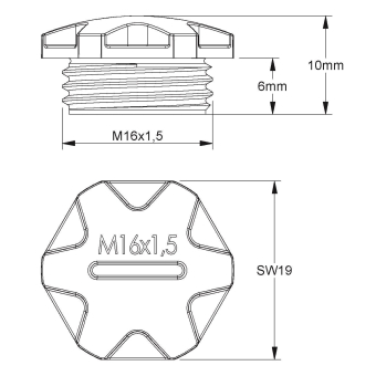 Kleinhuis Verschlussschraube M16  514M16 