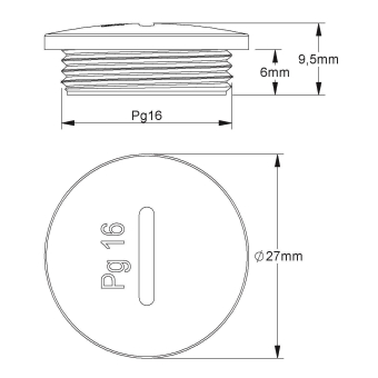 Kleinhuis Verschlussschraube Pg16 514/16 