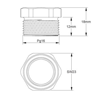 Kleinhuis Druckschraube PG16     1248/16 