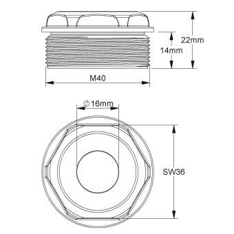 Kleinhuis Dichtungsnippel M40     485M40 