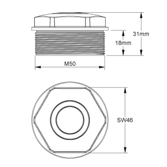 HKL Dichtungsstopfen metrisch    1485M50 