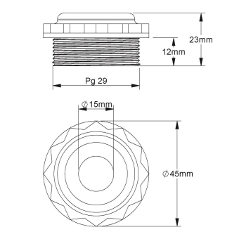 Kleinhuis Dichtungsnippel Pg29    485/29 