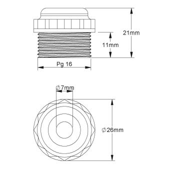 Kleinhuis Dichtungsnippel Pg16    485/16 