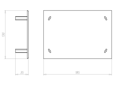 KAIS Steckdeckel, 185x130 mm -   1298-23 